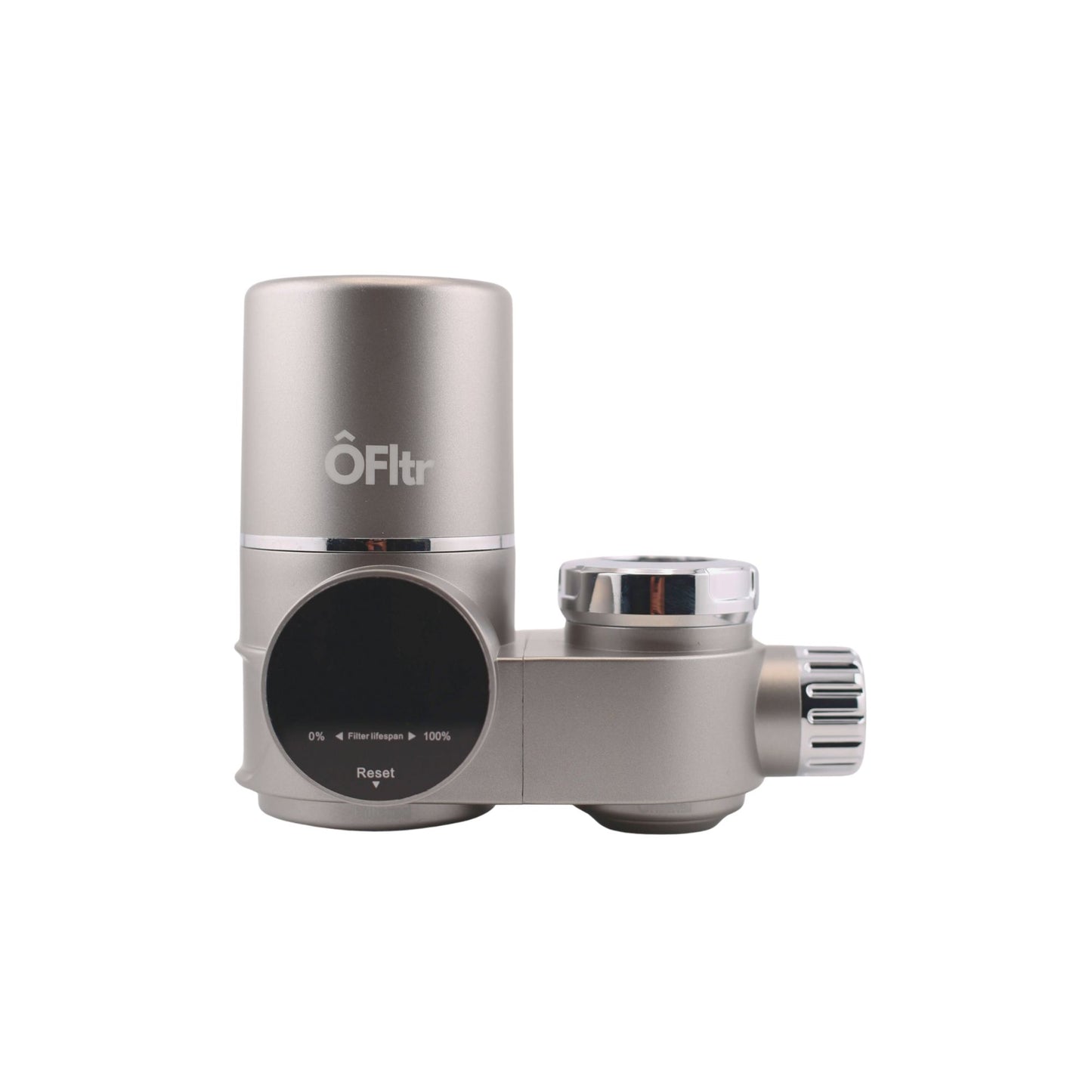 ÔFltr faucet water filter product shown on a clean white background