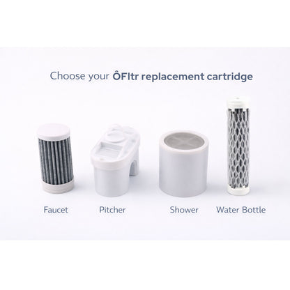 ÔFltr replacement cartridges for faucet filter, water pitcher, shower filter, and water filter bottle
