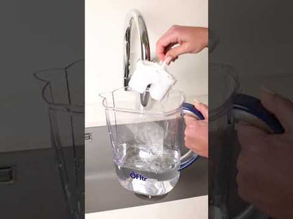 Cartridge installation guide for the ÔFltr Water Pitcher.
Follow these simple steps to prepare and install your filter for everyday use.